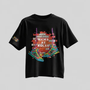 Kicks Branded T-Shirt Sneakers Black 1