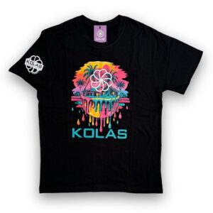 Kolas Branded T-Shirt Neon Summer Vibes Black