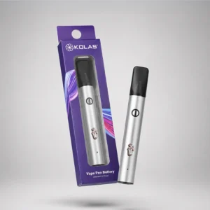 Kolas Branded Battery w/ Button 70's Logo White