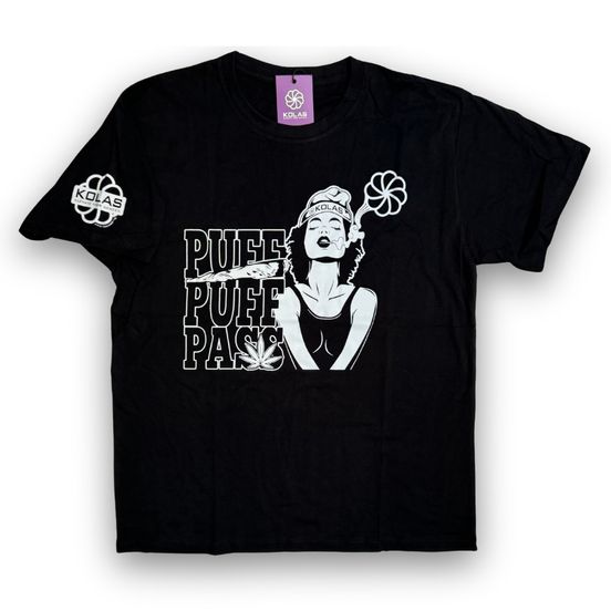 Kolas Branded T-Shirt Puff Puff Pass Black img