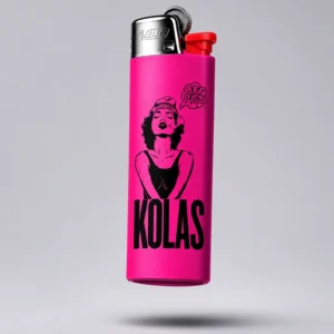Kolas Branded Lighter BIC Puff Pass Pink