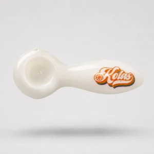 Kolas Branded Pipe Small 70's Logo White